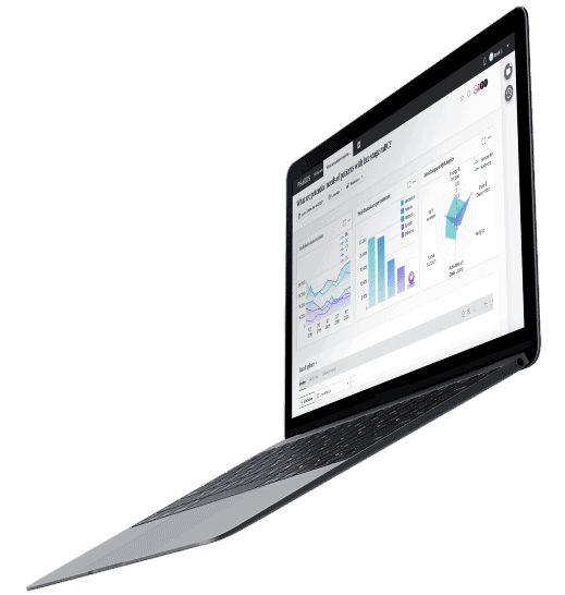 Laptop showing dashboard of the Pharos Suite